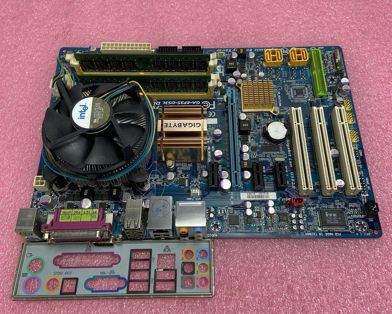 Gigabyte EP35-DS3L Motherboard Intel Core 2 Quad Q6600 2.4GHz 2GB RAM w/Shield