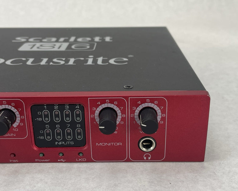 Focusrite Scarlett 18i6 USB Audio Interface Gain For Parts or Repair