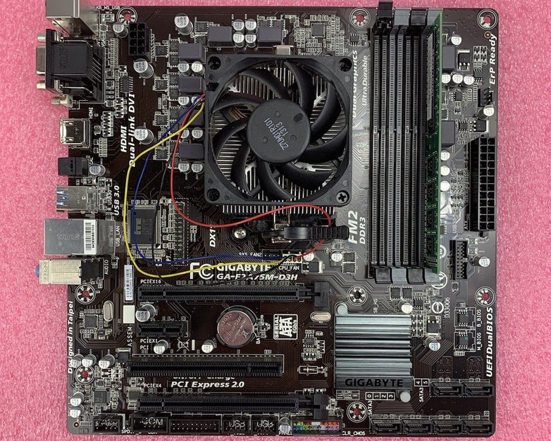 Gigabyte F2A75M-D3H Motherboard AMD A8-5600K 3.6GHz 4GB RAM w/ Shield