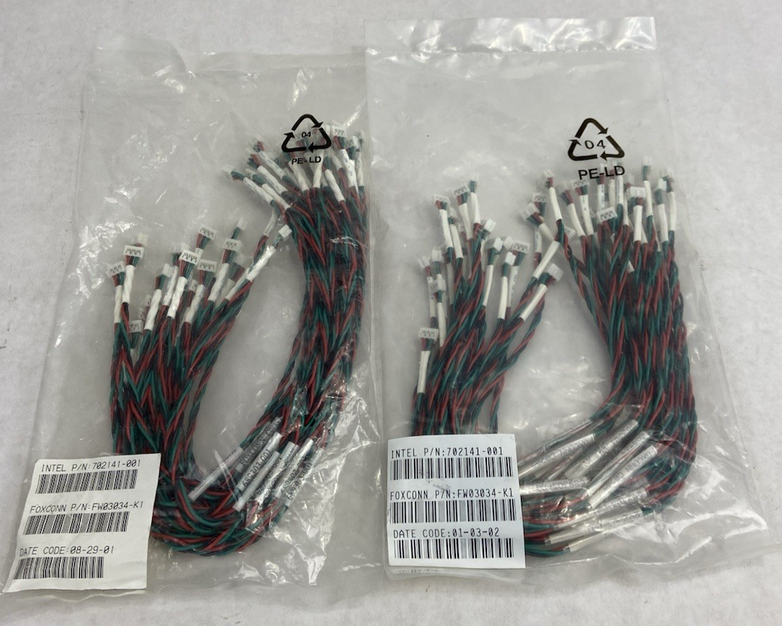 FOXCONN FW03034-K1 (2 packs of 20) 3-PIN Wires - Intel PN 702141