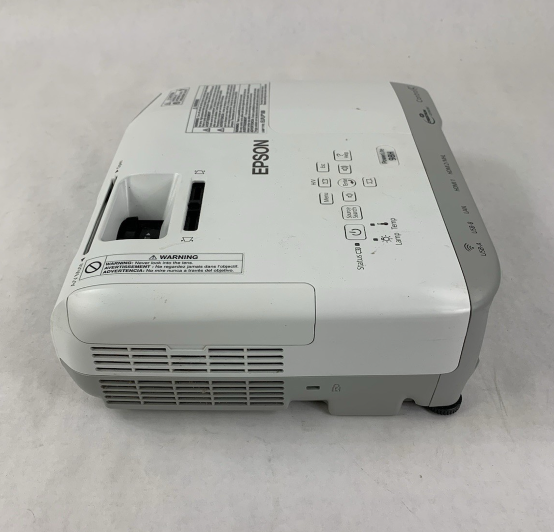 Epson PowerLite 98H H687A LCD Lamp Projector 1738 Lamp Hours - No Remote2