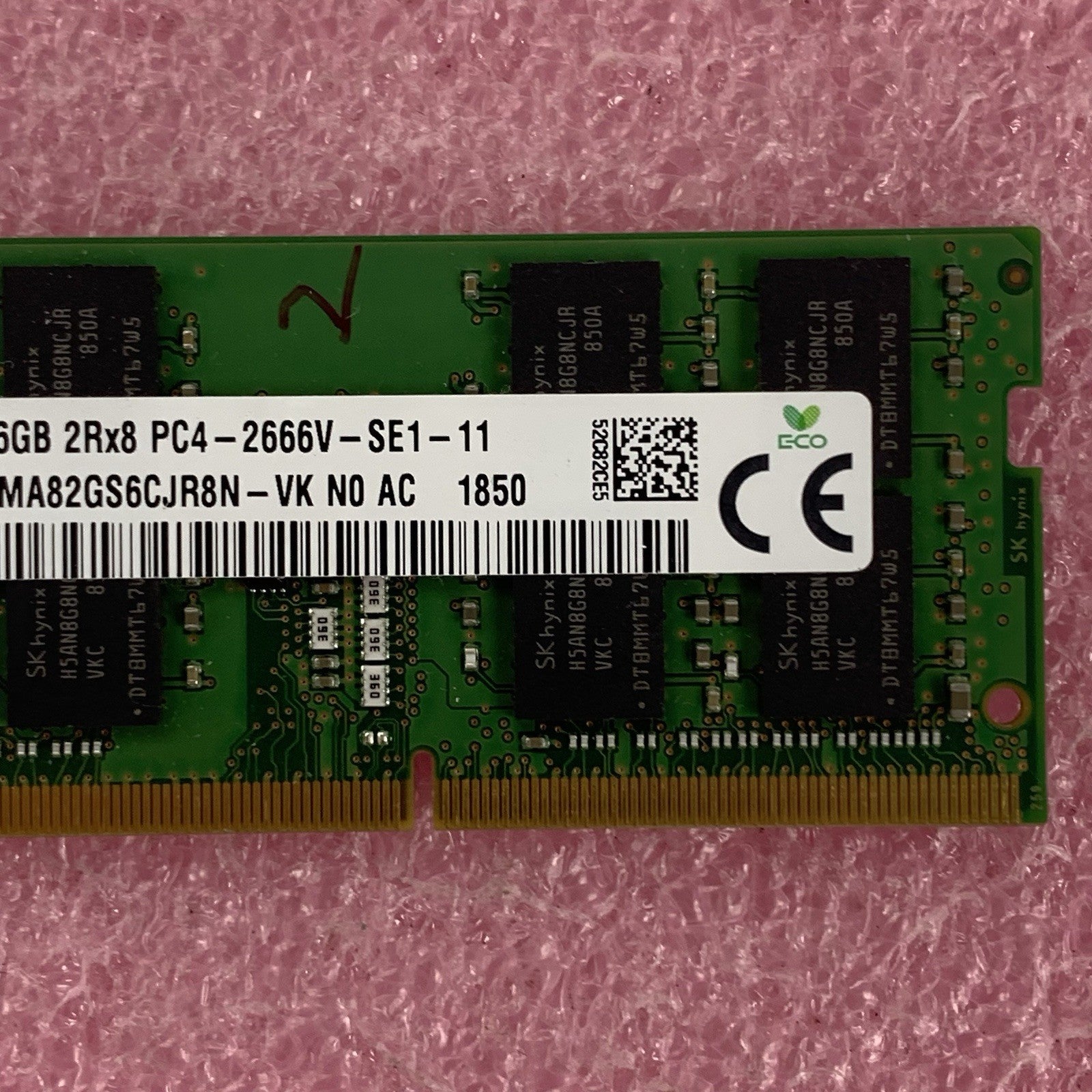 SK Hynix HMA82GS6CJR8N-VK 16 GB 2RX8 PC4-2666V-SE1-11  SODIMM Laptop Memory Ram3