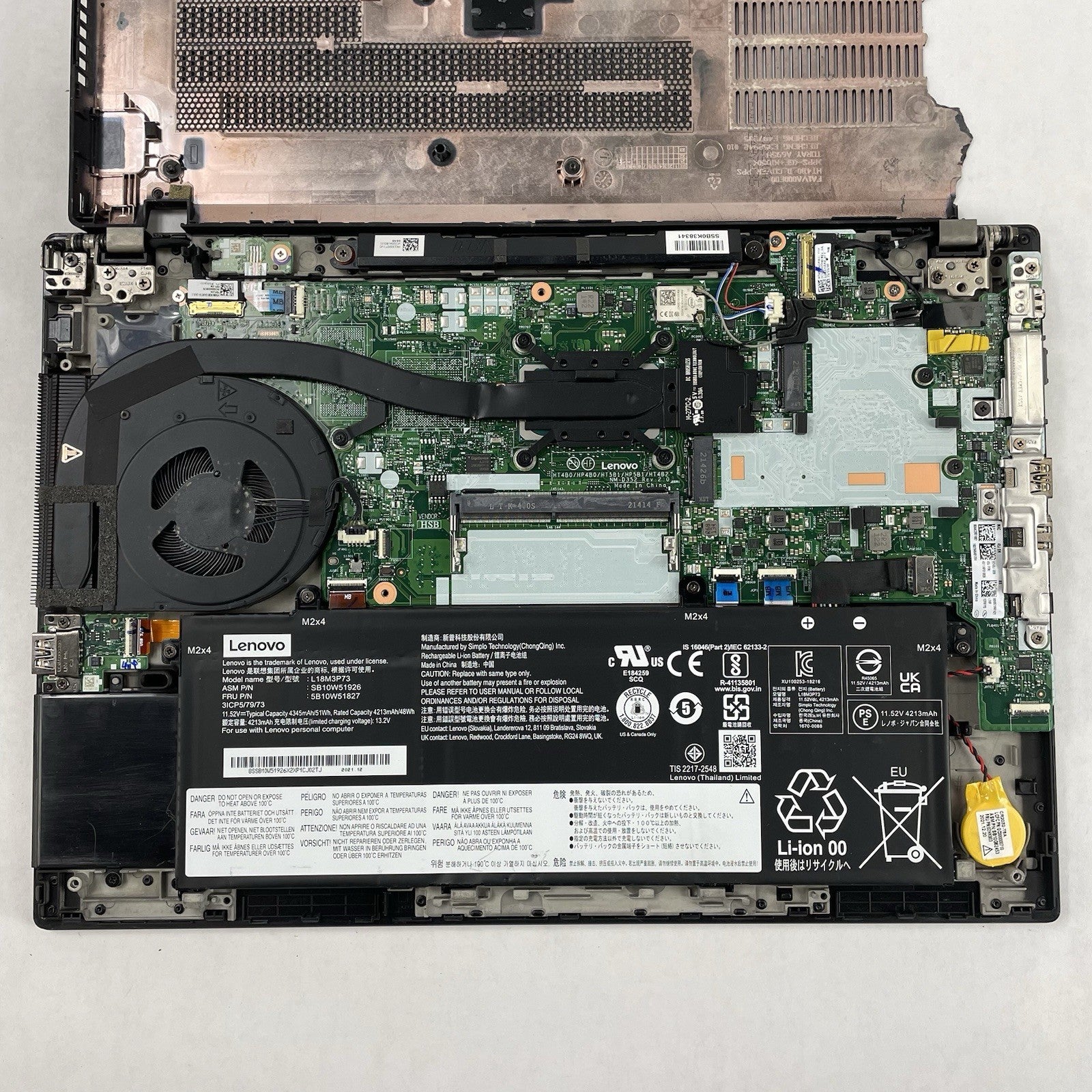 Lenovo ThinkPad T14 Gen2i 14" i5-1145G7 2.60GHz 16GB RAM No SSD/OS/AC-Bad Bottom17