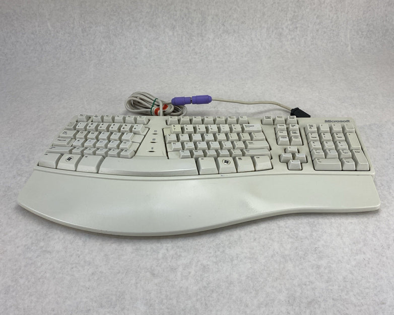 Microsoft X08-73009-01 Ergonomic Wired Keyboard w/ USB Adapter - Tested