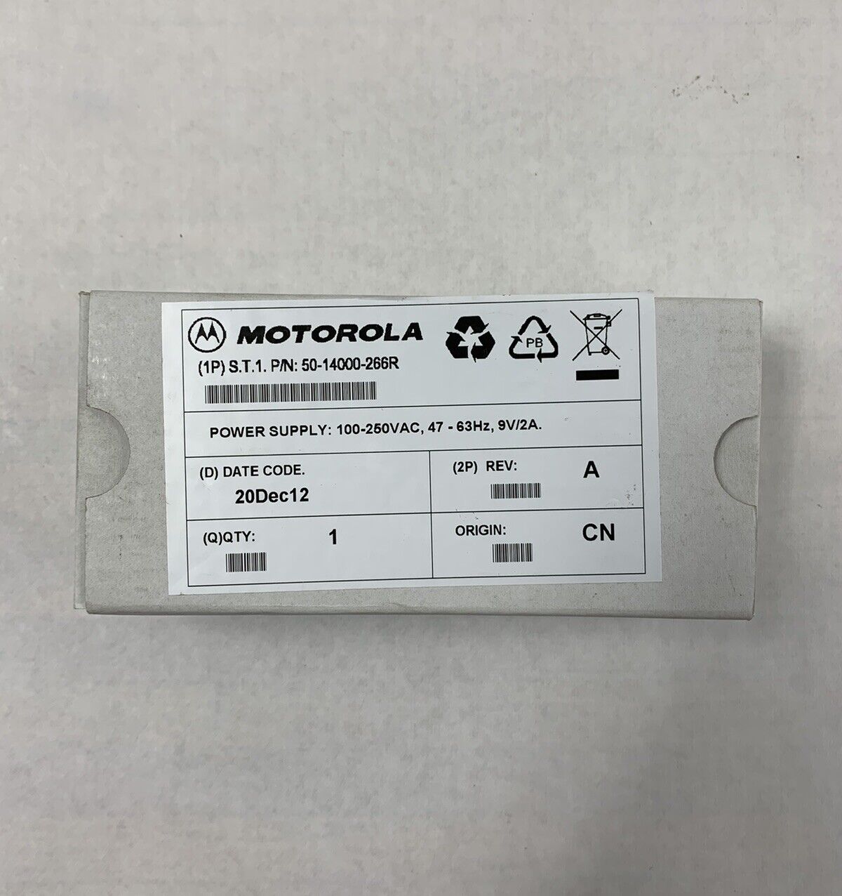 Motorola 50 14000 266R 9V DC 2A Power Supply (Lot of 2)