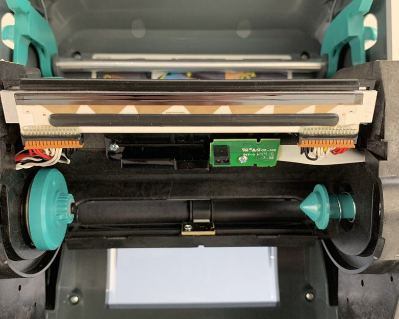 Zebra GX420T Direct Thermal Label Printer Aging Print Head Missing Roller Parts