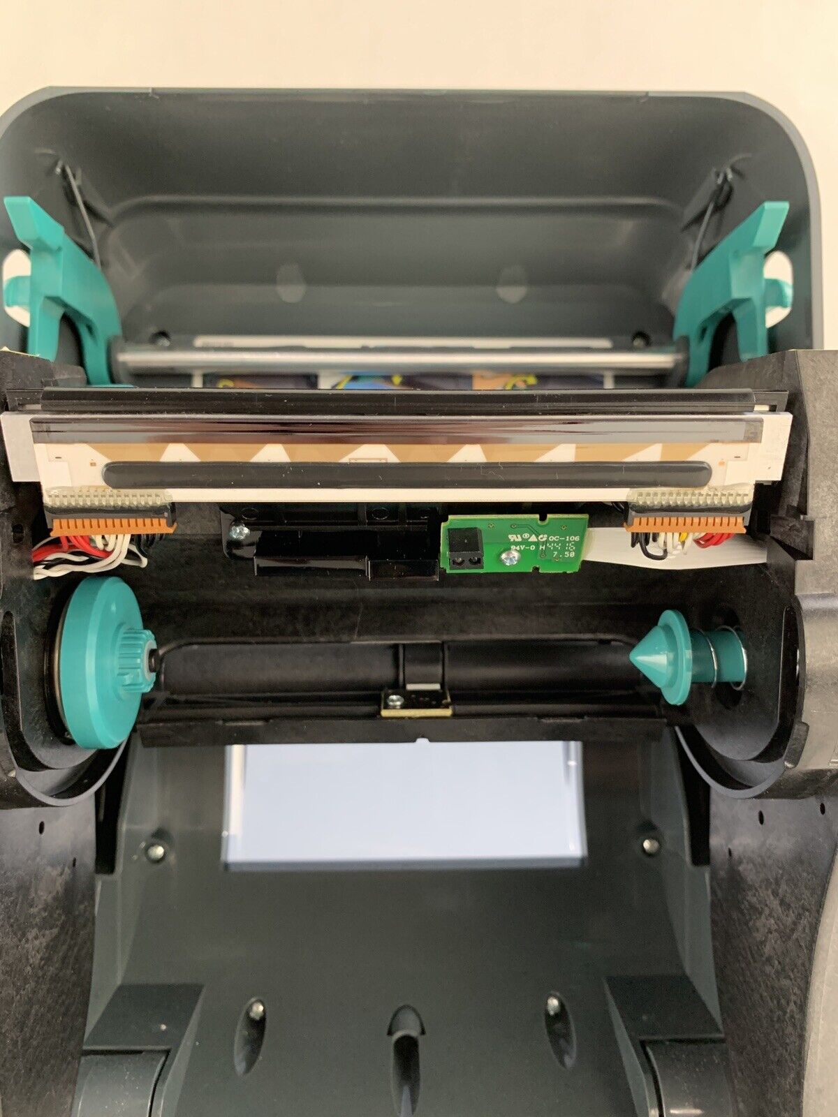Zebra GX420T Direct Thermal Label Printer Aging Print Head Missing Roller Parts