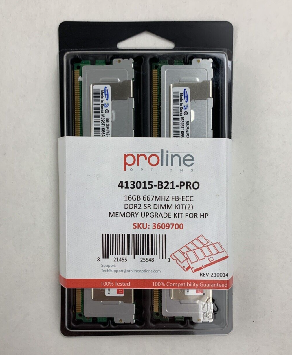 Samsung M395T1K66AZ4-CE66 8 GB 2Rx4 DDR2 PC2-5300F 667MHz New Lot of 2x