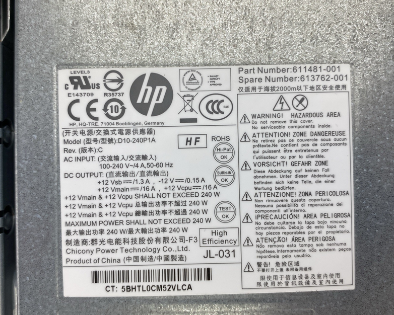 HP Compaq Pro 6300 SFF Intel Core i3-3220 3.30 GHz 4 GB RAM DVD-RW No HDD OS