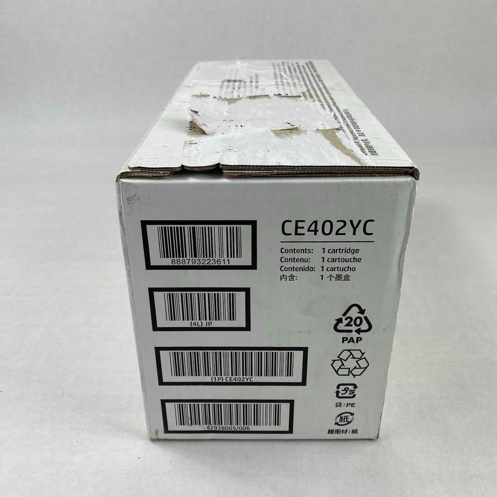 HP LaserJet CE402YC 507A Yellow Toner OEM Factory Sealed