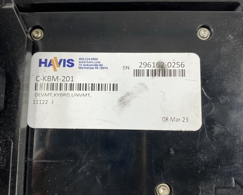 Harvis Rugged Keyboard Mounting Tray C-KBM-201 with Swivel Arm Mount MD-ARM-0603