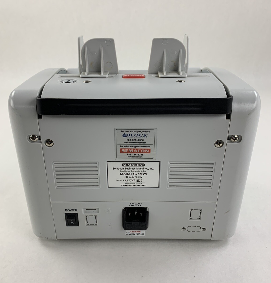 Semacon S-1225 Business Machines  Money Counter E1 Error Parts and Repair
