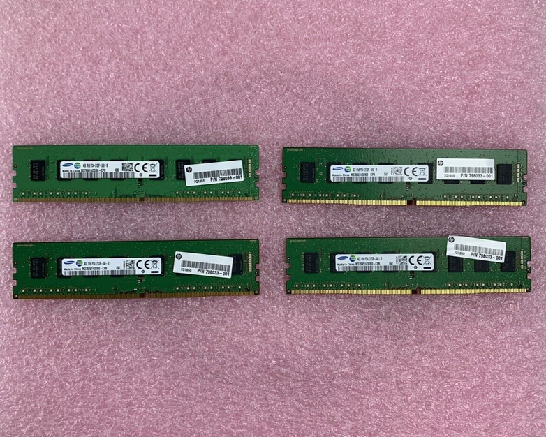 Samsung M378A5143DB0-CPB 4GB DDR4 2133MHz Desktop Ram Memory Lot of 4