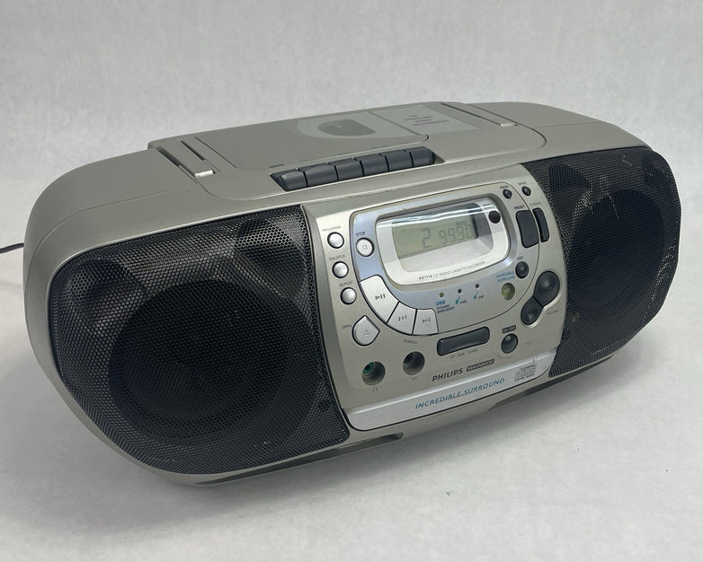 Philips Magnavox AZ1518/17 CD Cassette Recorder Boom Box Stereo Tested
