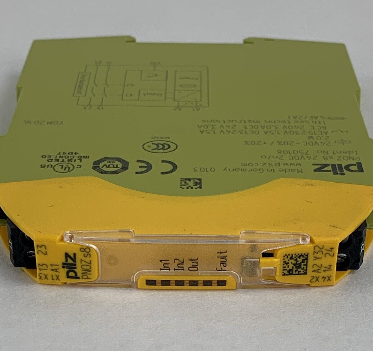 Pilz 750108 PNOZ s8 24VDC Contact Expansion Module Missing Terminal Untested