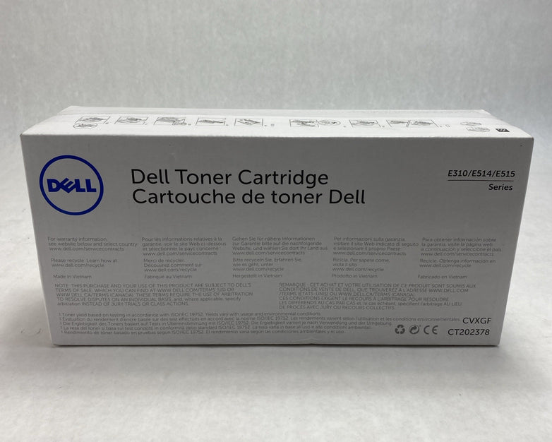Genuine/OEM Dell CVXGF Black Toner Cartridge For E310 E514 E515