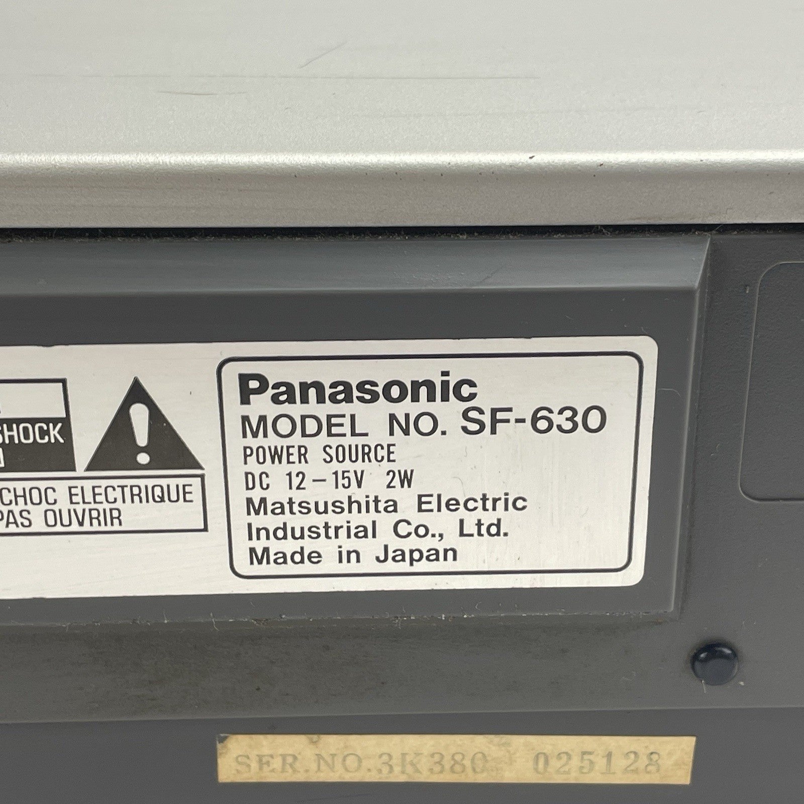 Panasonic SF-630 Automatic Turntable Untested No Belt13