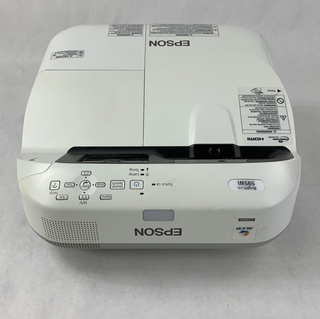 Epson BrightLink 595Wi H599A LCD Lamp Projector 434 Lamp Hours - No Remote3