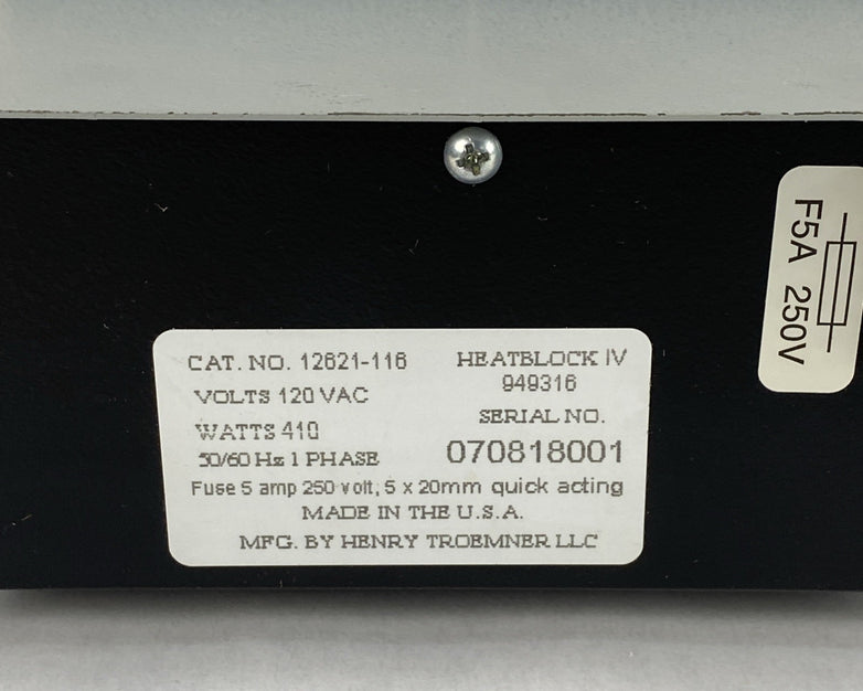 VWR 12621-116 Heatblock IV 949316 Digital Heat Block