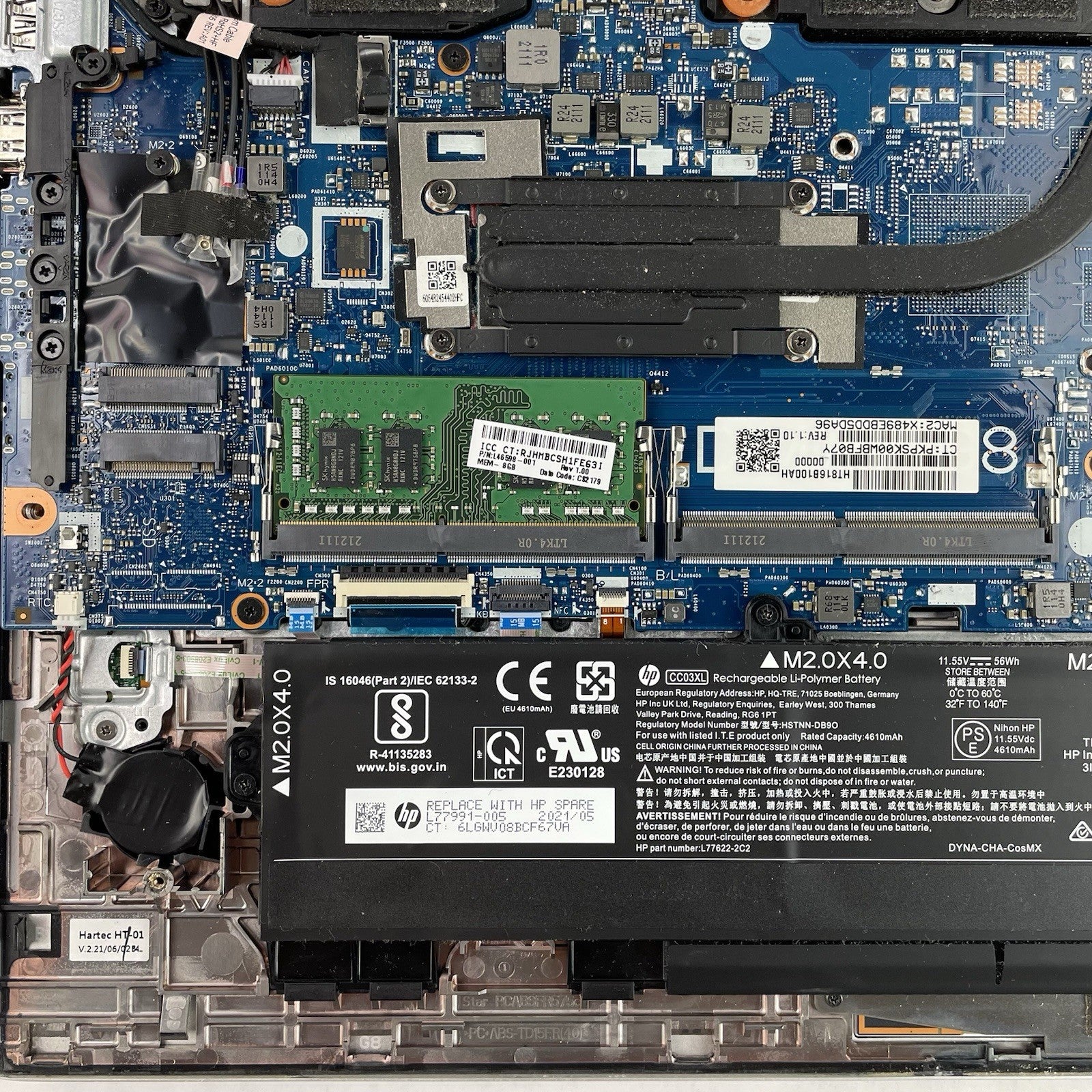 HP EliteBook 850 G8 15.6" i5-1145G7 2.60 GHz 8 GB RAM No SSD/OS/AC - Rubber Feet18
