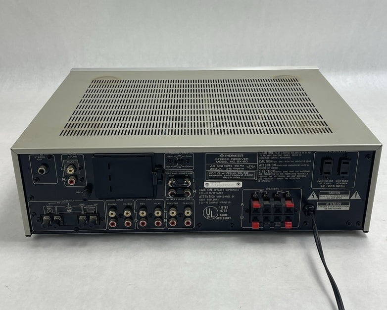 Pioneer SX-60 AV Receiver Amplifier  Tested
