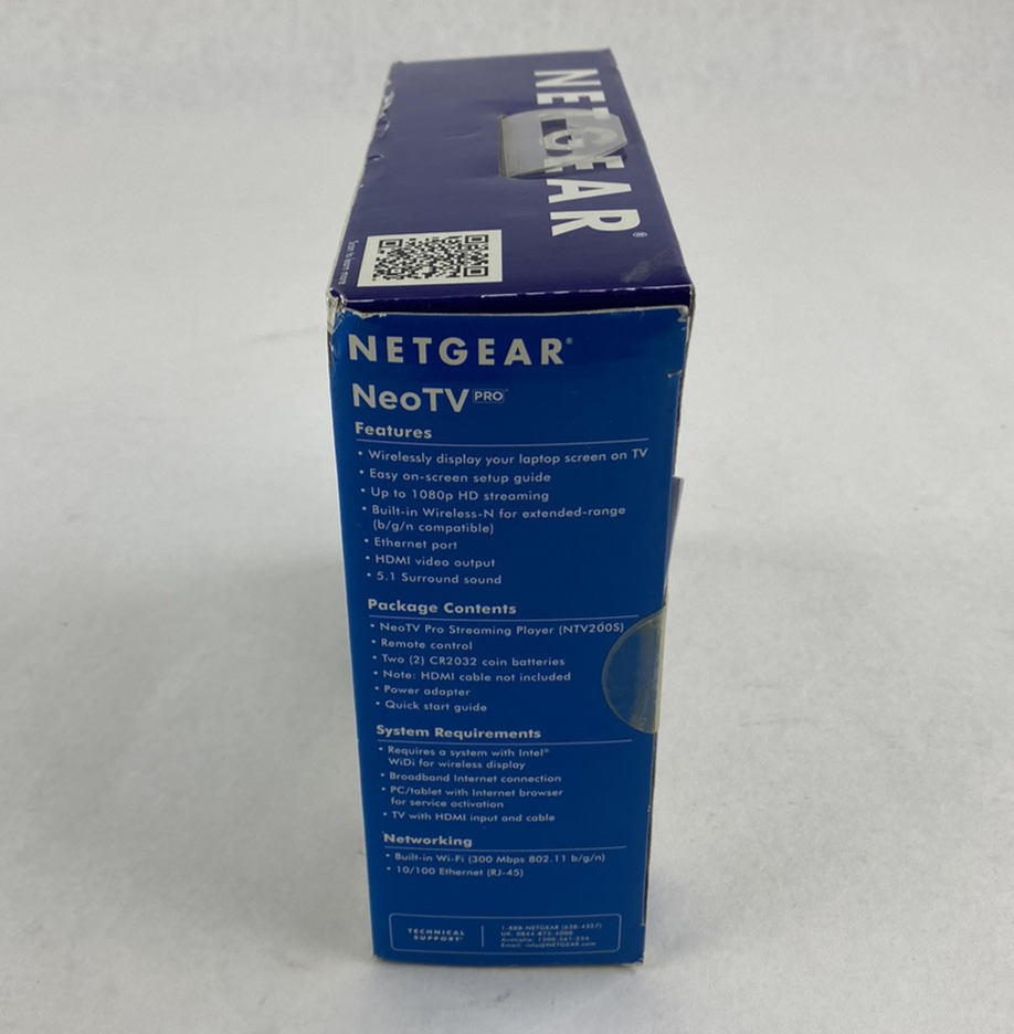 Netgear NeoTV NTV200S Streaming Player Open Box New