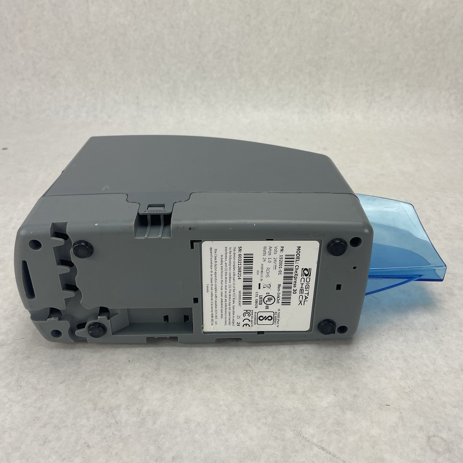 Digital Check CheXpress 30 CX30 InkJet Check Scanner 152000-02 - For Parts7