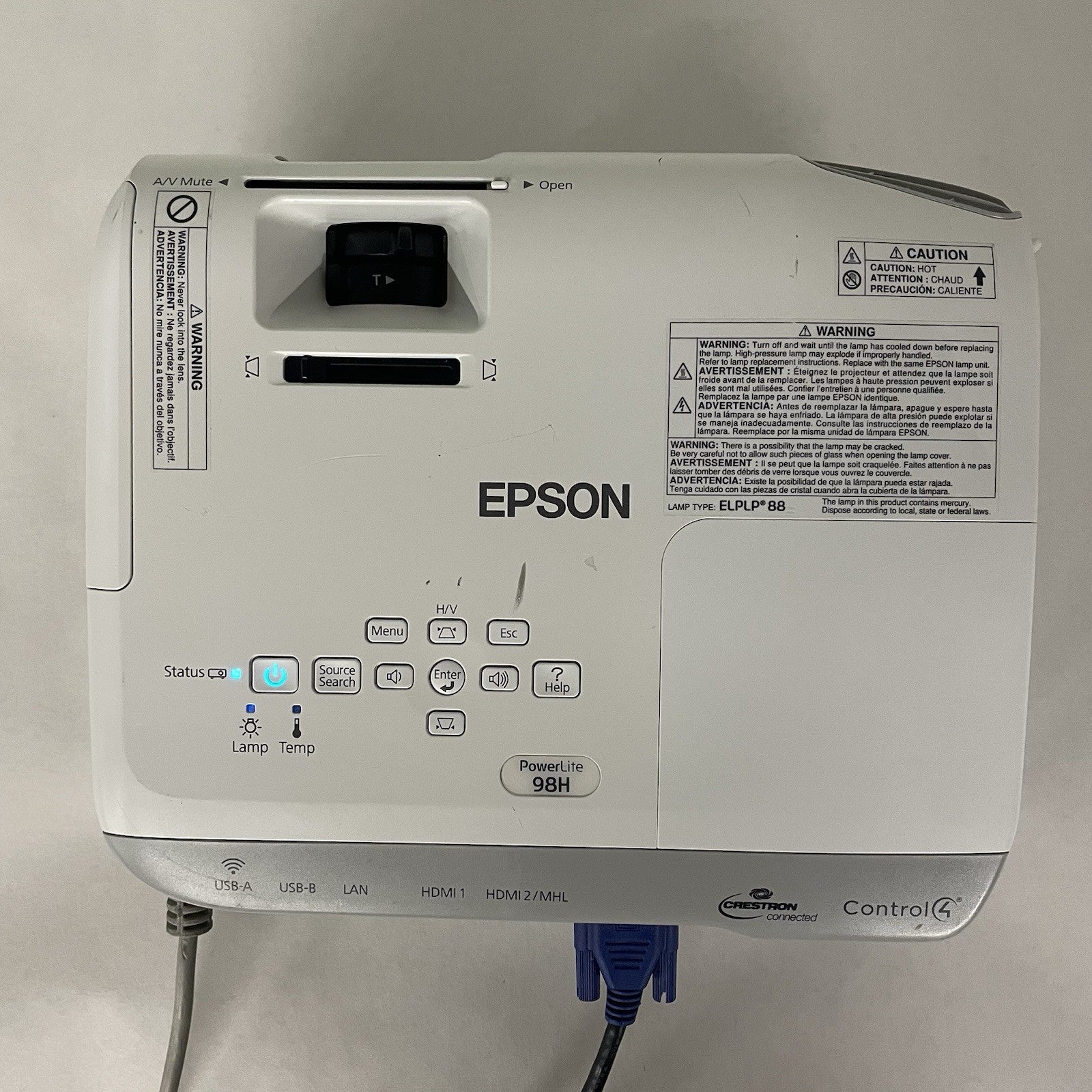 Epson H687A White Portable 100-240V 3LCD LCD (456 Lamp Hours)
