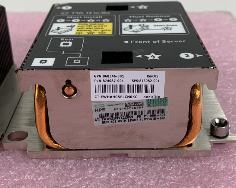 HP Heatsinks Synergy Gen10 868346-001 868345-001 871313-001 874087-001 Pair of 2