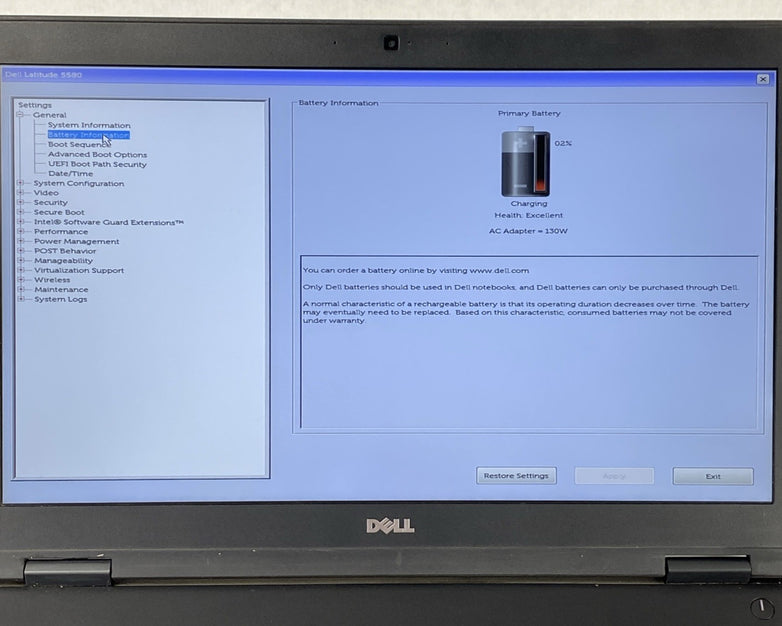 Dell Latitude 5580 Intel Core i5-6300U 2.40 GHz 8 GB RAM 15.6" No HDD No OS