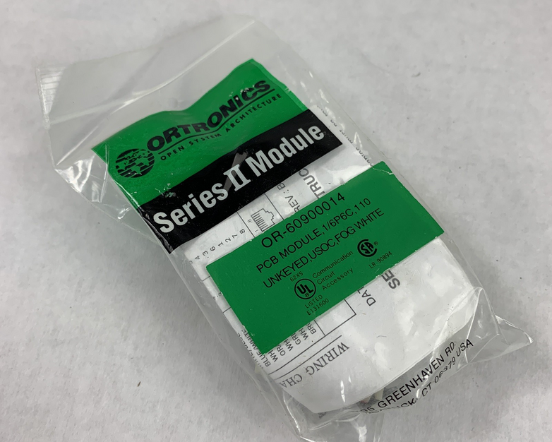 Ortronics OR-60900014 PCB MODULE 1/6P6C 110 UNKEYED USOC FOG WHITE New