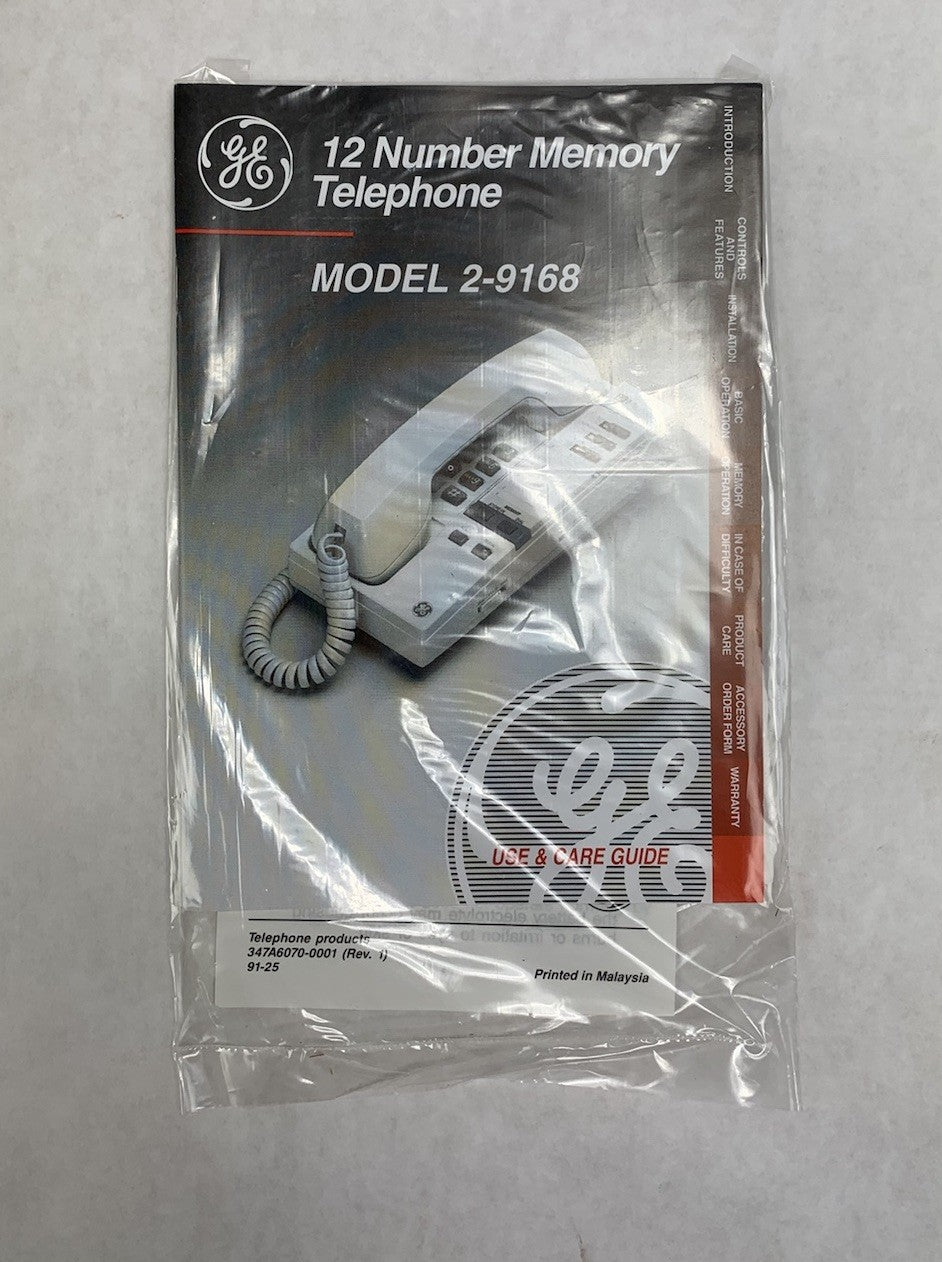 GE 2-9168 12 Number Memory Vintage Telephone