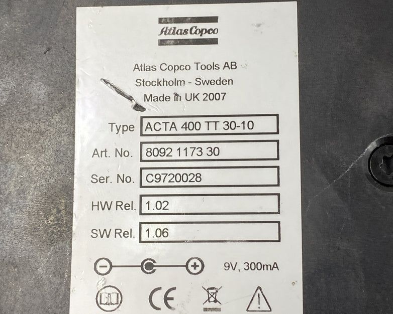 Atlas Copco ACTA 400 TT 30-10 Torque Measurement Parts or Repair
