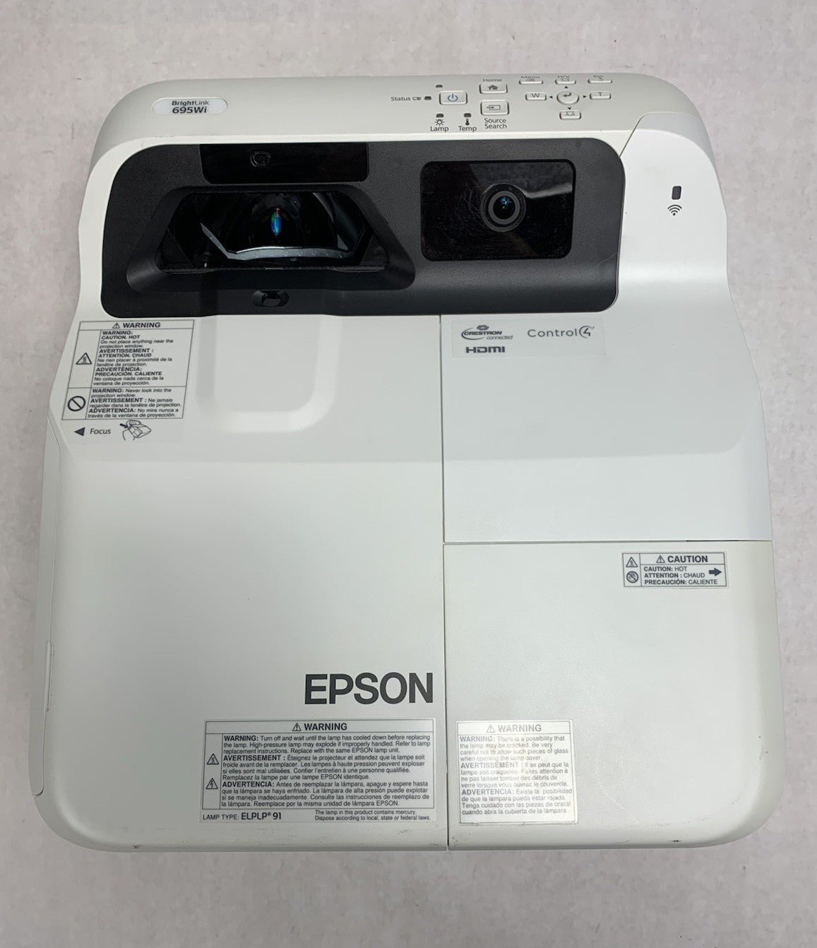 Epson PowerLite 695Wi H740A LCD Lamp Projector 336 Lamp Hours - No Remote5