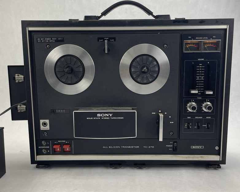 Sony TC-270  Reel to Reel Tape Recorder Deck  Powers On