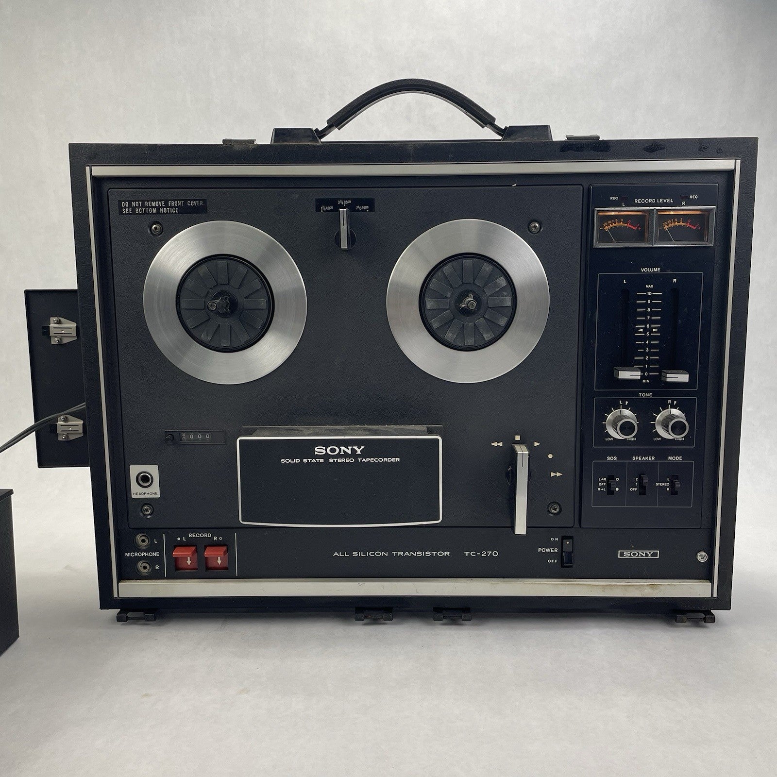 Sony TC-270  Reel to Reel Tape Recorder Deck  Powers On