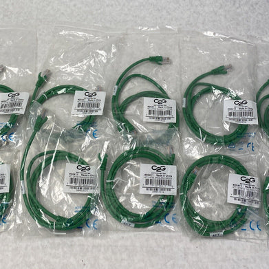 Lot( 10 ) 4ft Green Cat5e C2G 0041 Snagless Unshielded UTP Ethernet Patch Cable