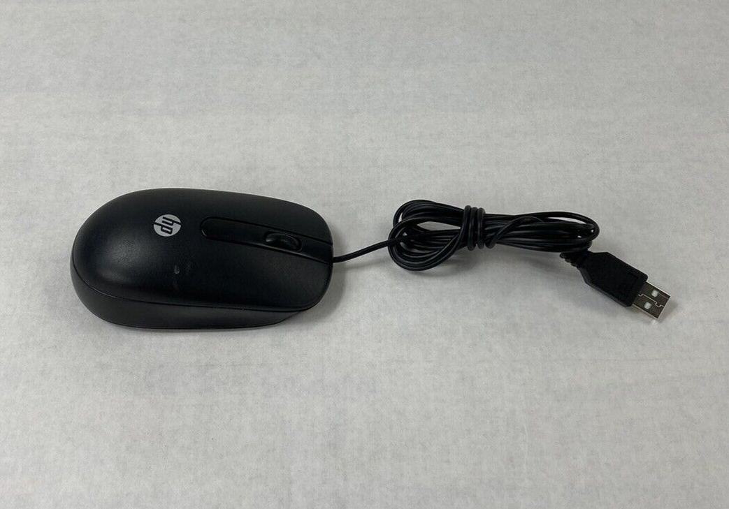Lot of 4 HP 672652-001 USB 2 Button Optical Mouse Black Tested