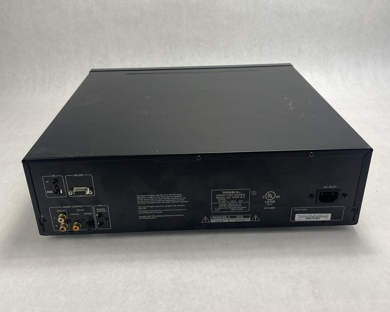 Integra CDC-3.4 Premium 6-Disc CD Carousel Changer Player Tested No Power Cord