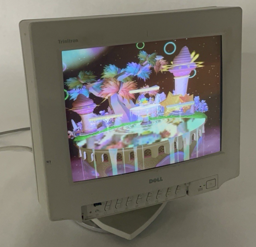 Dell Trinitron UltraScan D1526TX-HS 15" PC CRT Gaming Monitor No Power Cord0