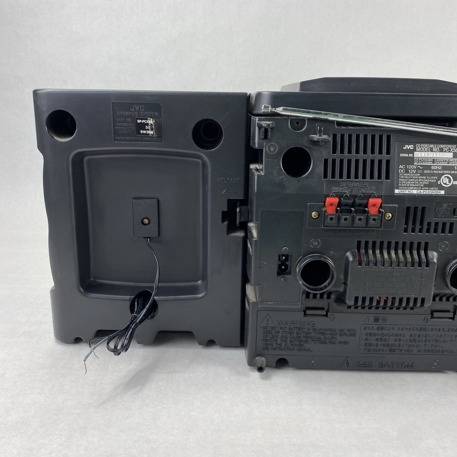JVC PC-X560BK CD Portable Component System
