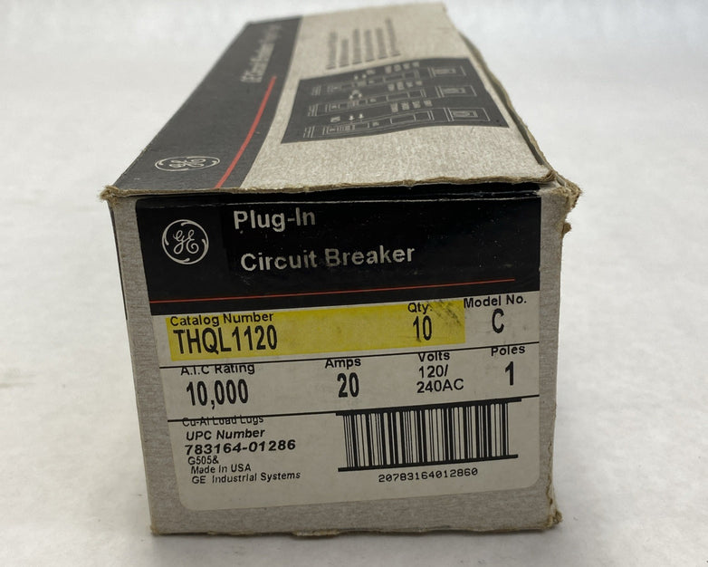 General Electric Model C THQL1120 20A Plug In Circuit Breaker Box Of 10