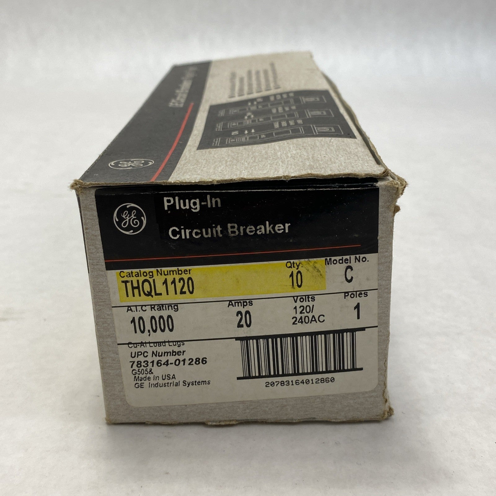 General Electric Model C THQL1120 20A Plug In Circuit Breaker Box Of 102