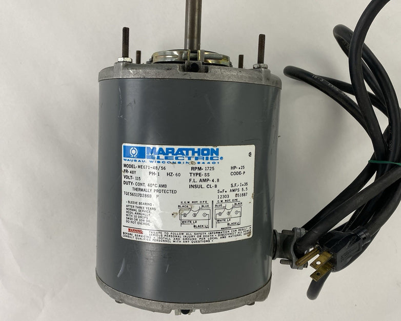 Marathon Electric ME671-48/56 115V 1725 Electric Motor Tested