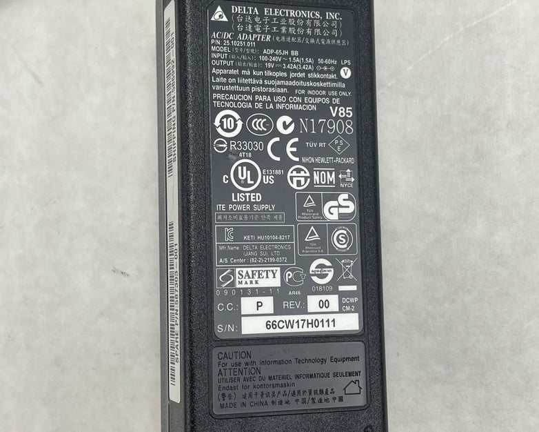 Delta Electronics ADP-65JH BB AC/DC Adapter 19V 3.42A Lot of 10