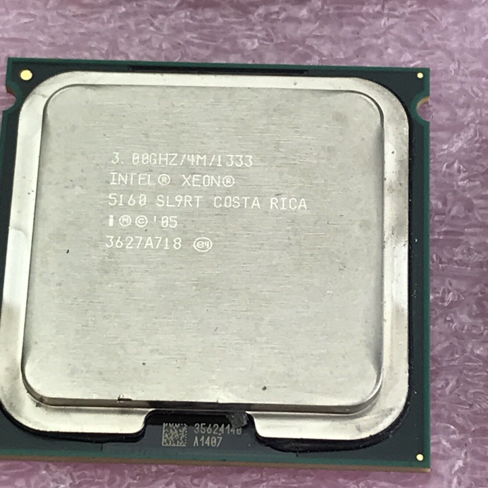 Lot of 4 Intel Xeon E5160 Dual-Core 3.0GHz SL9RT CPU Socket LGA771