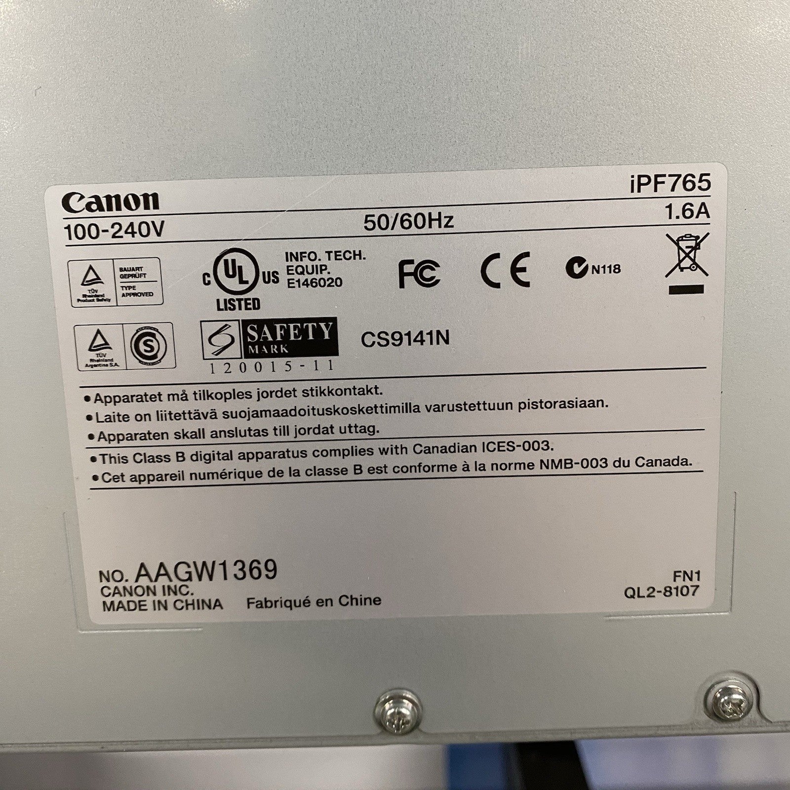 Canon IPF765 Printer Colortrac SmartLF Ci40 ViewSonic VS12666 LCD Touch Display23
