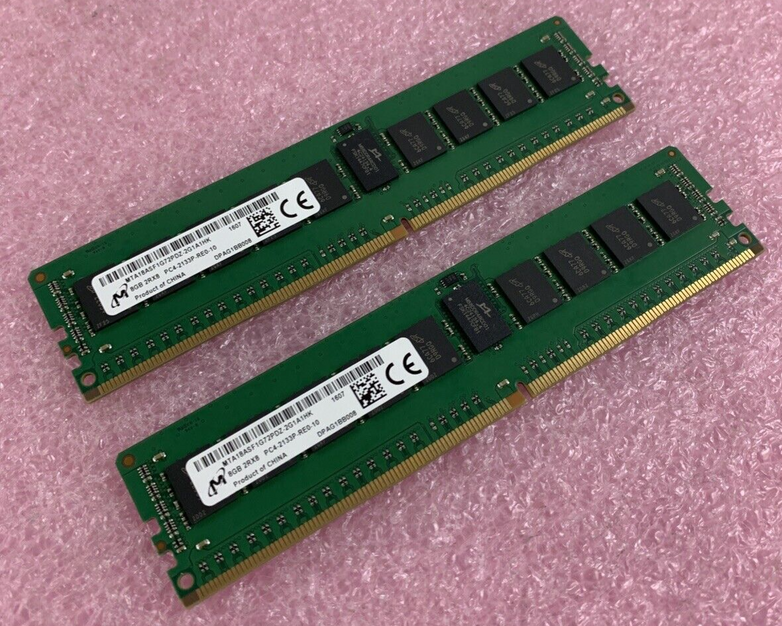 Micron MTA18ASF1G72PDZ-2G1A1HK 8 GB 2RX8 PC4-2133P-RE0-10 Server RAM Tested