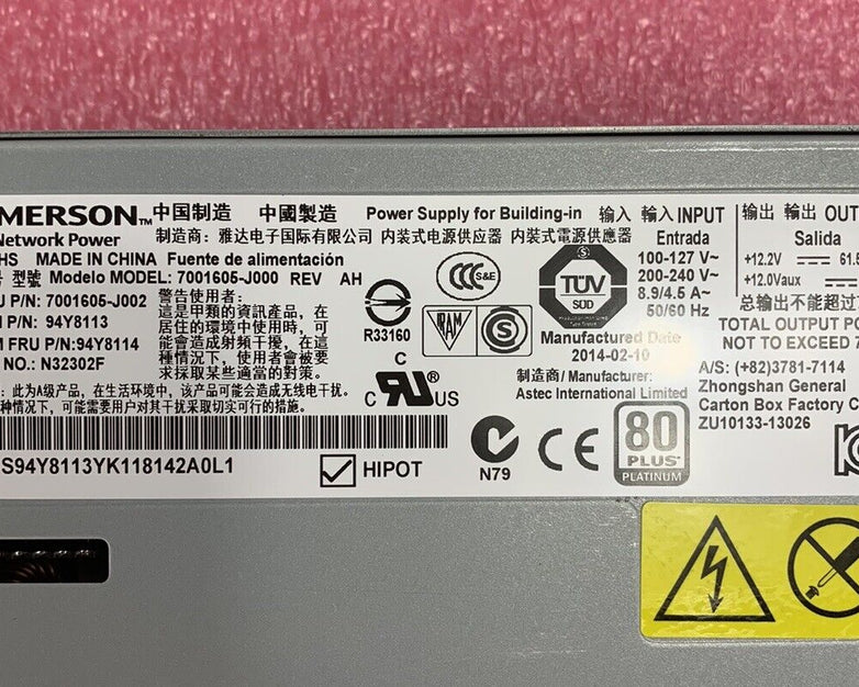 Emerson 7001605-J000 750W Server Power Supply