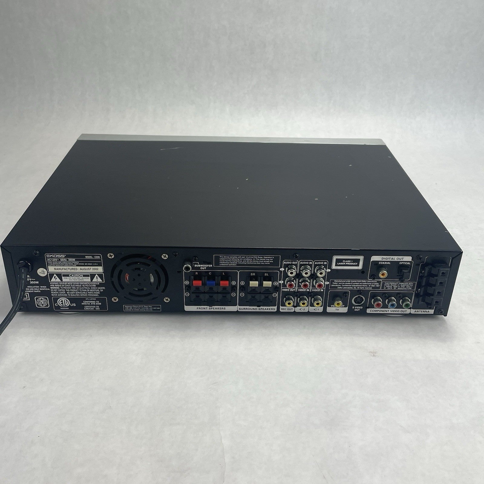 Koss C220 DVD Player Integrated 5.1 Reciver Broken Volume Dial For Parts5